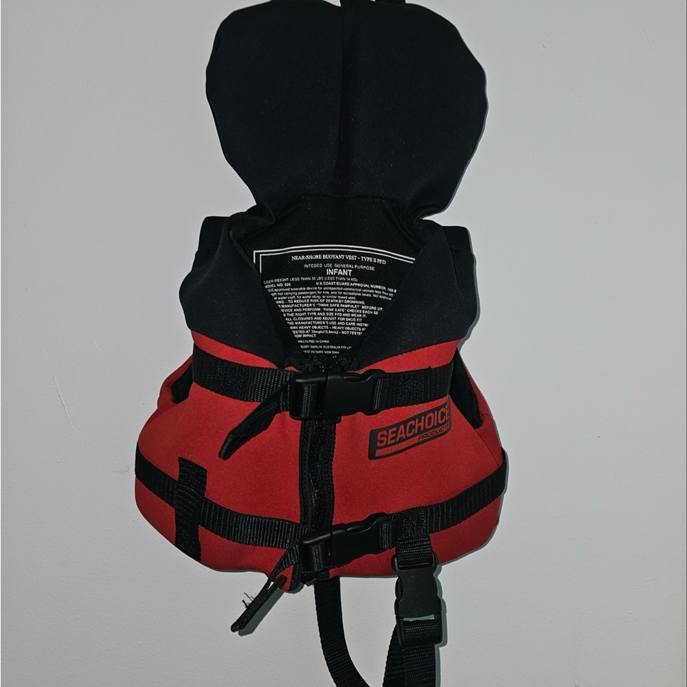 Kids Life Jacket - Red and Black